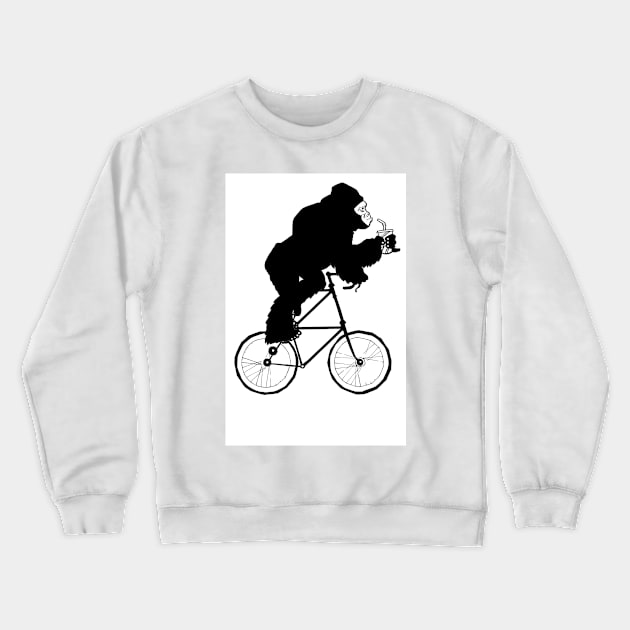 The Gorilla Tall Bike Crewneck Sweatshirt by grosvenordesign